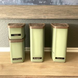 Vintage metal canister set